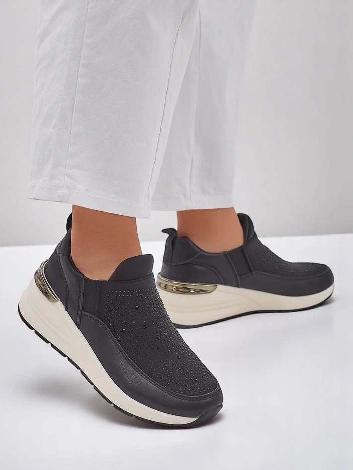 Resti Slip-on womens sports shoes with rhinestones Elera