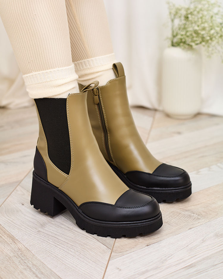 Resti Green and black women&#039;s Woylosy stiletto boots