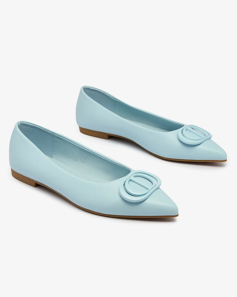 Resti Blue Women&#039;s Spike Ballerinas with Manixy Nose Decoration