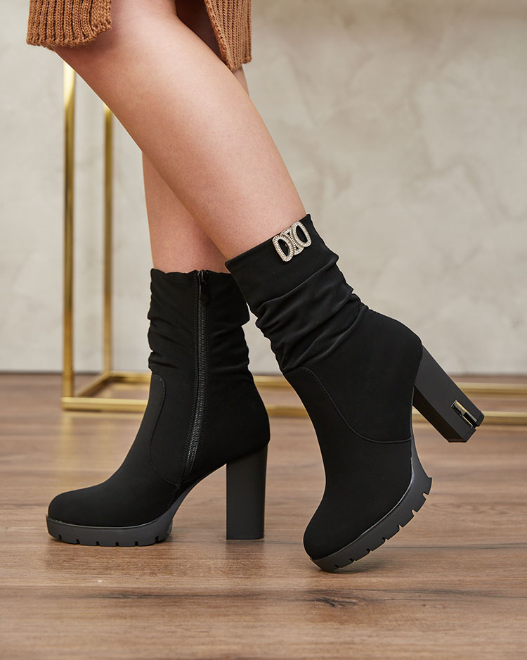 Resti Matte Black Women&#039;s Beroled Stiletto Boots