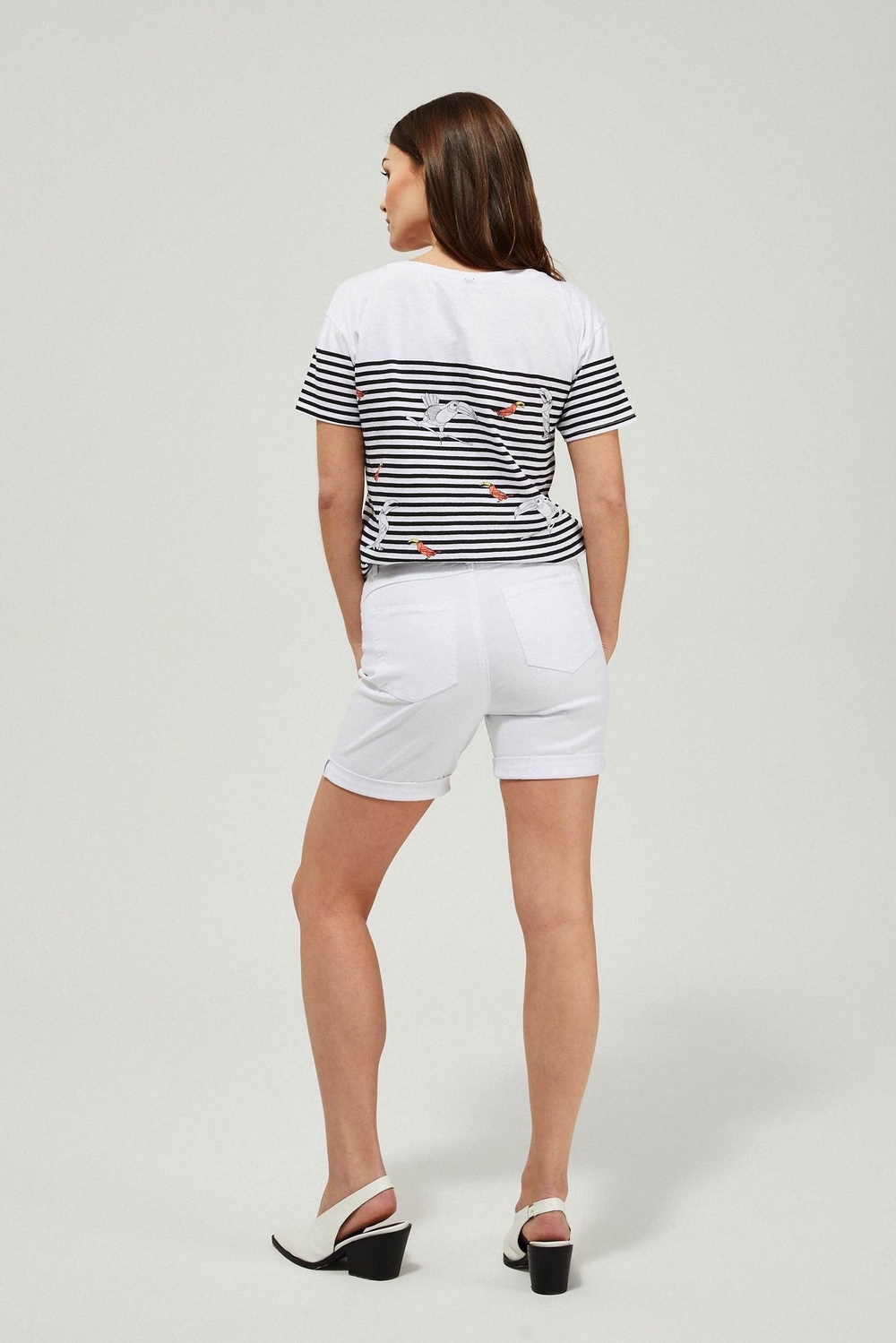 Pantaloni scurți Lyocell - alb