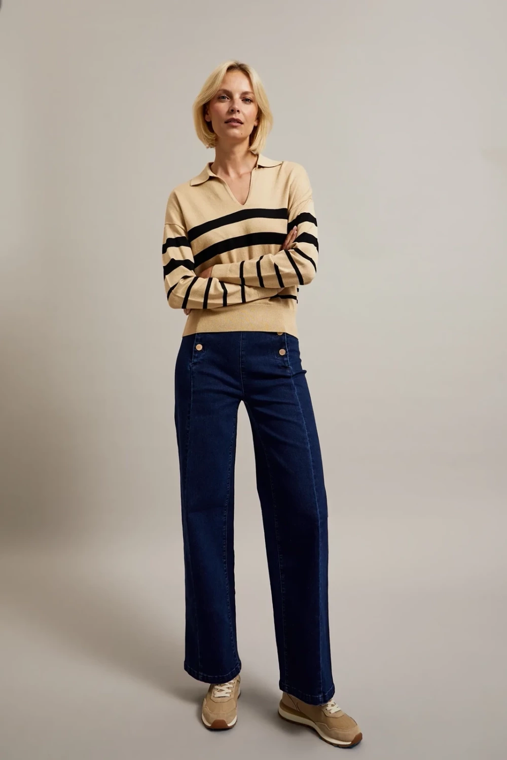 Marisse Women's Sweater Z-Sw-4504 Beige