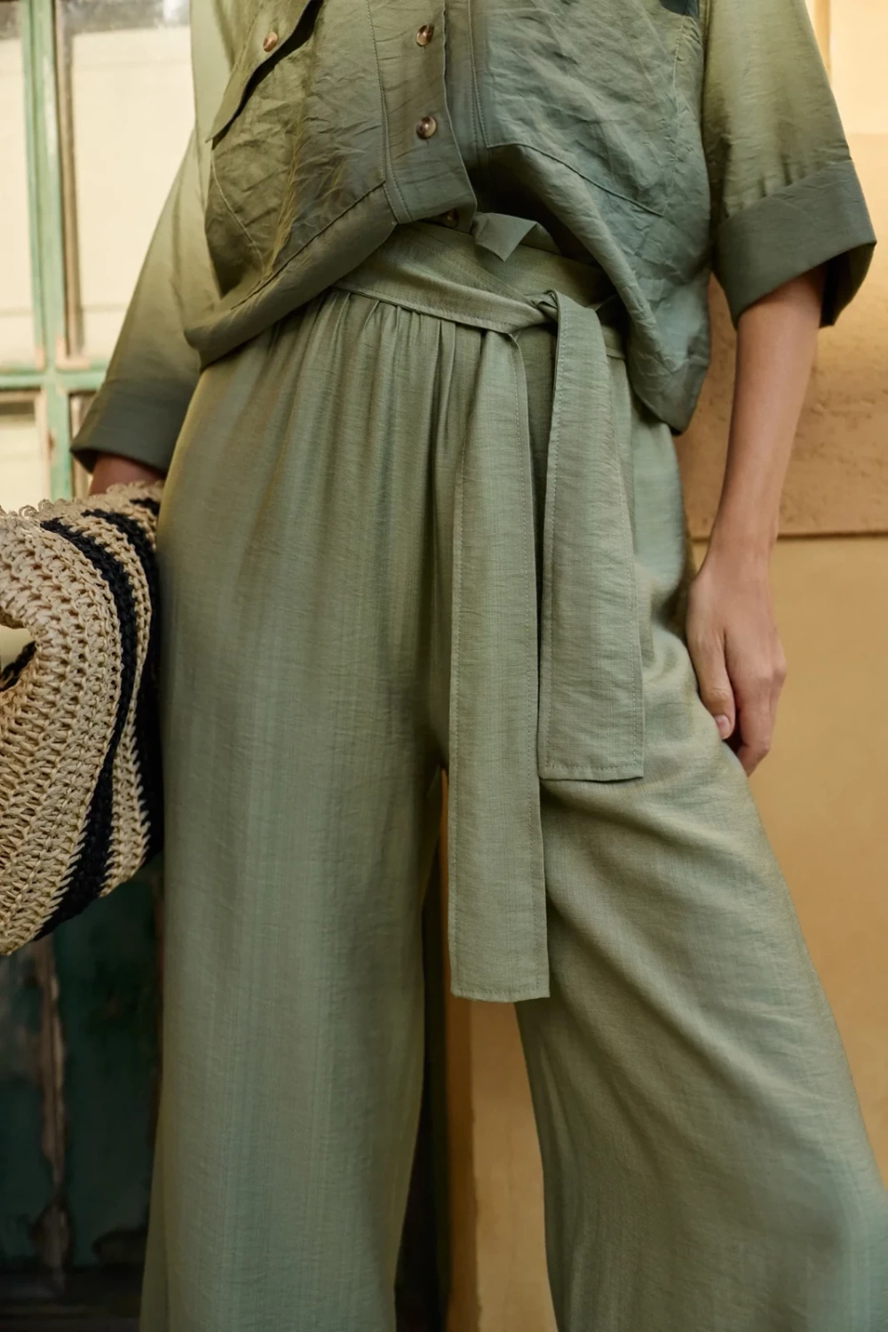 Marisse Women's Trousers L-Sp-4624 Olive