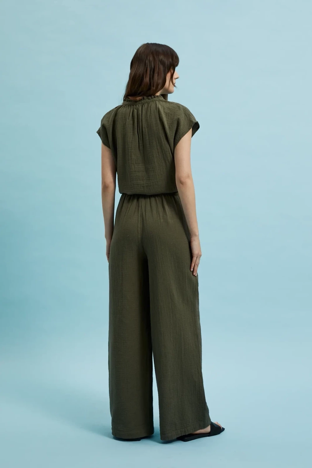 Women's summer trousers MOODO - khaki