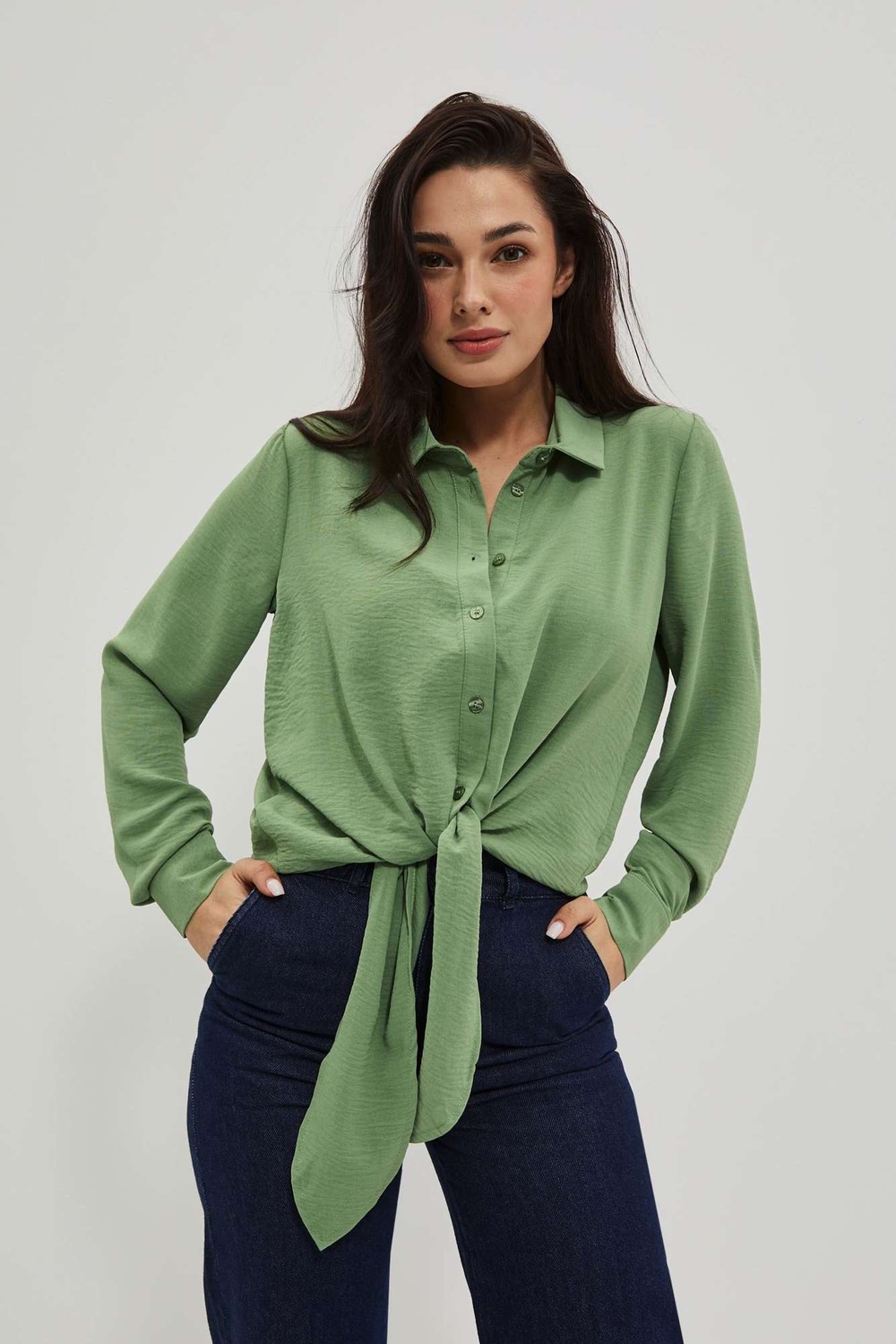 WOMEN'S SHIRT L-KO-4011 OLIVE