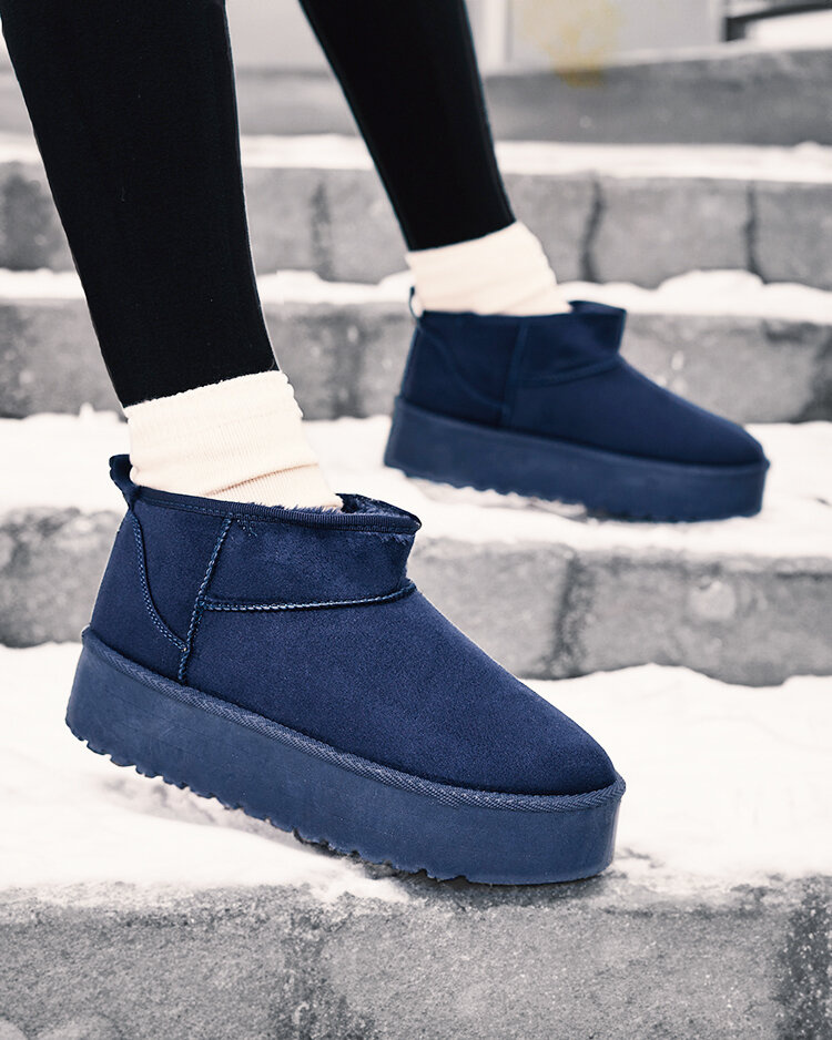 Resti Navy blue short women&#039;s boots a&#039;la snow boots Teritsi