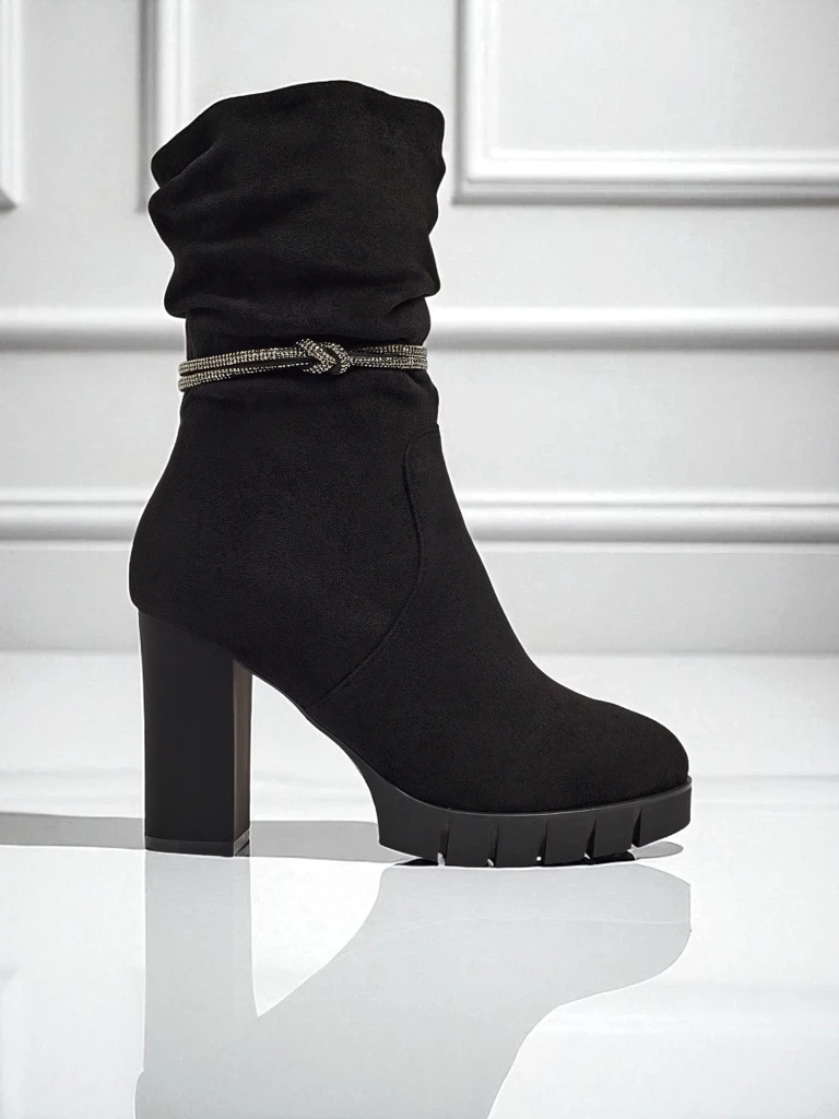 Resti Women's Eco Suede Heeled Ankle Boots RuneFlicker