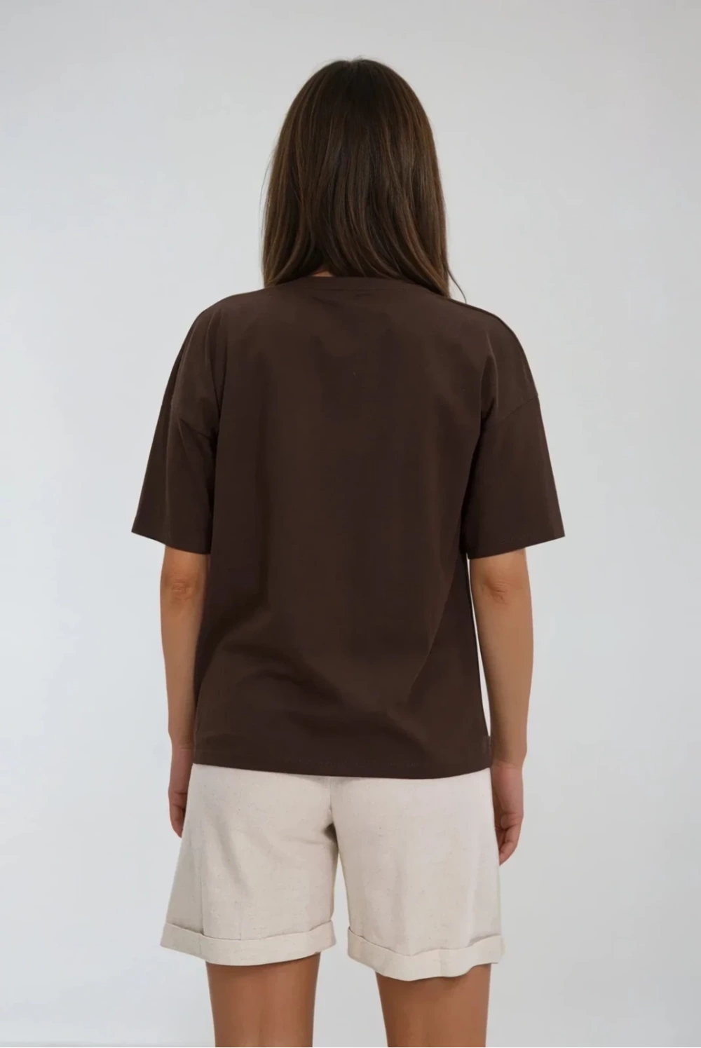 Marisse Brown T-Shirt With A Hat On The Pocket