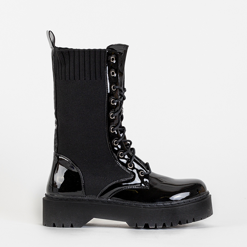 Resti Black baggers with elastic insert Kukizo- Footwear