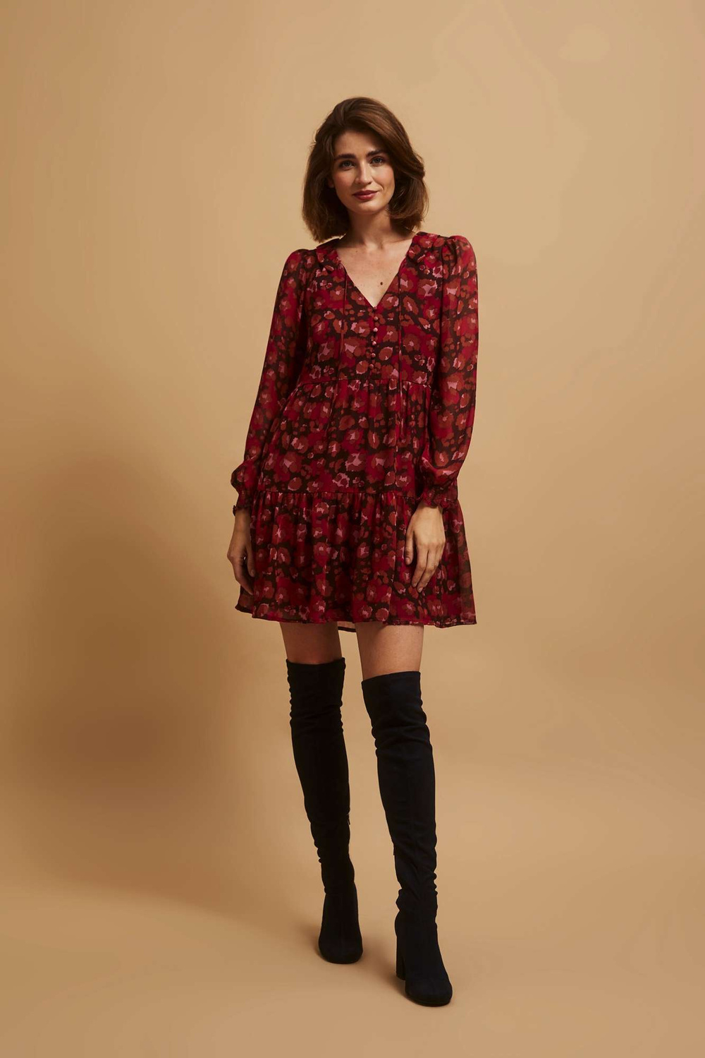 Marisse Dress With A Flared Bottom
