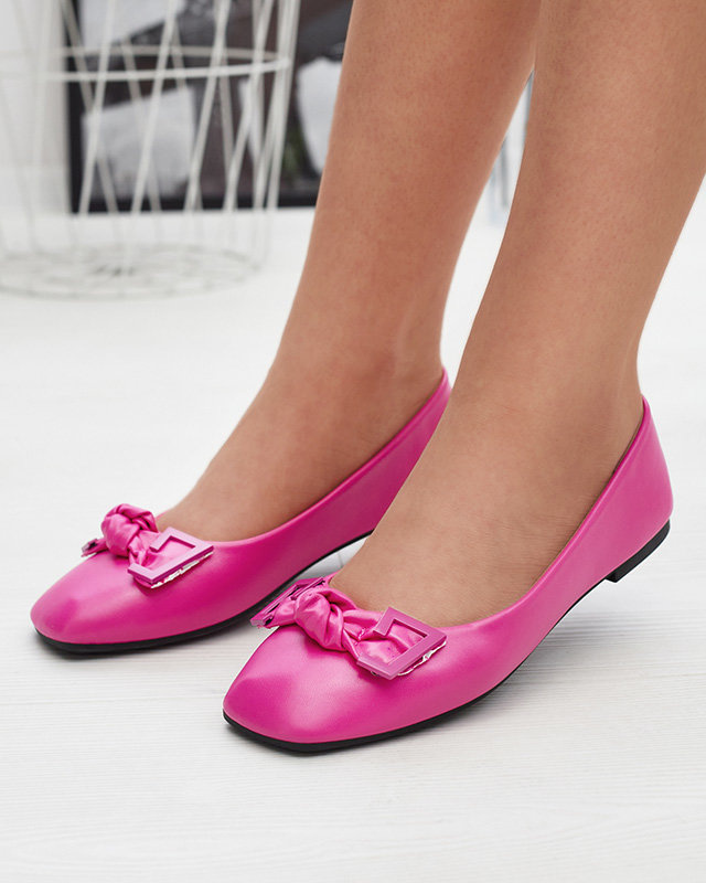 Resti Women&#039;s pink ballerinas with decoration on the nose Caxien- Footwear