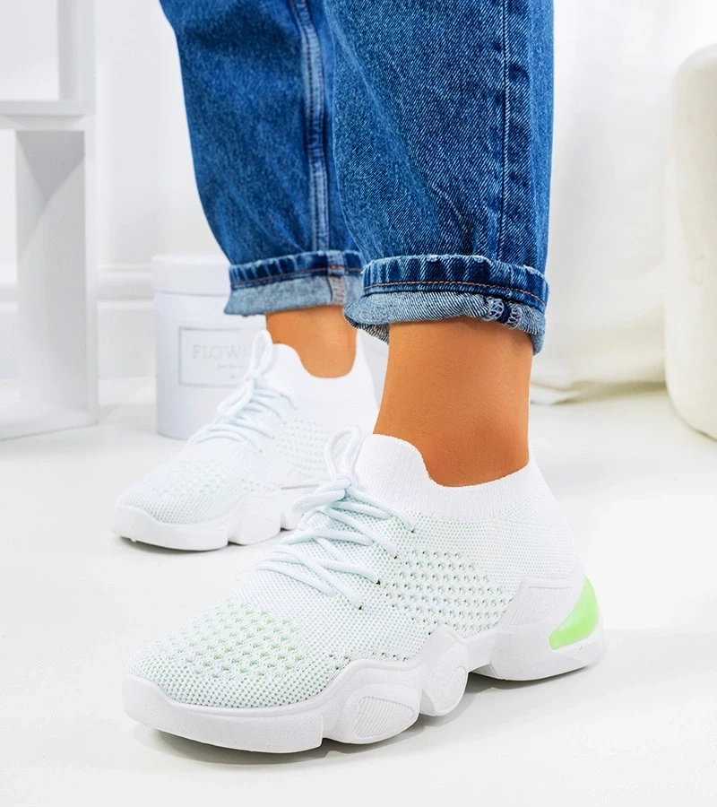 D/CEO White green Daniela sport sneakers