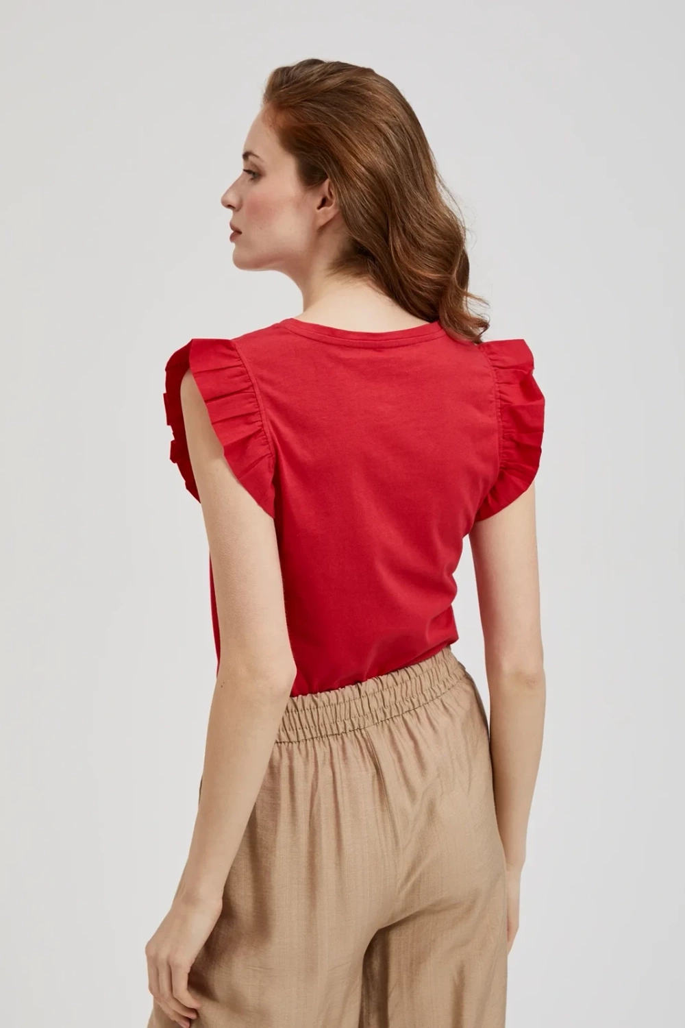 Marisse Women's Blouse L-Ts-4406 Red