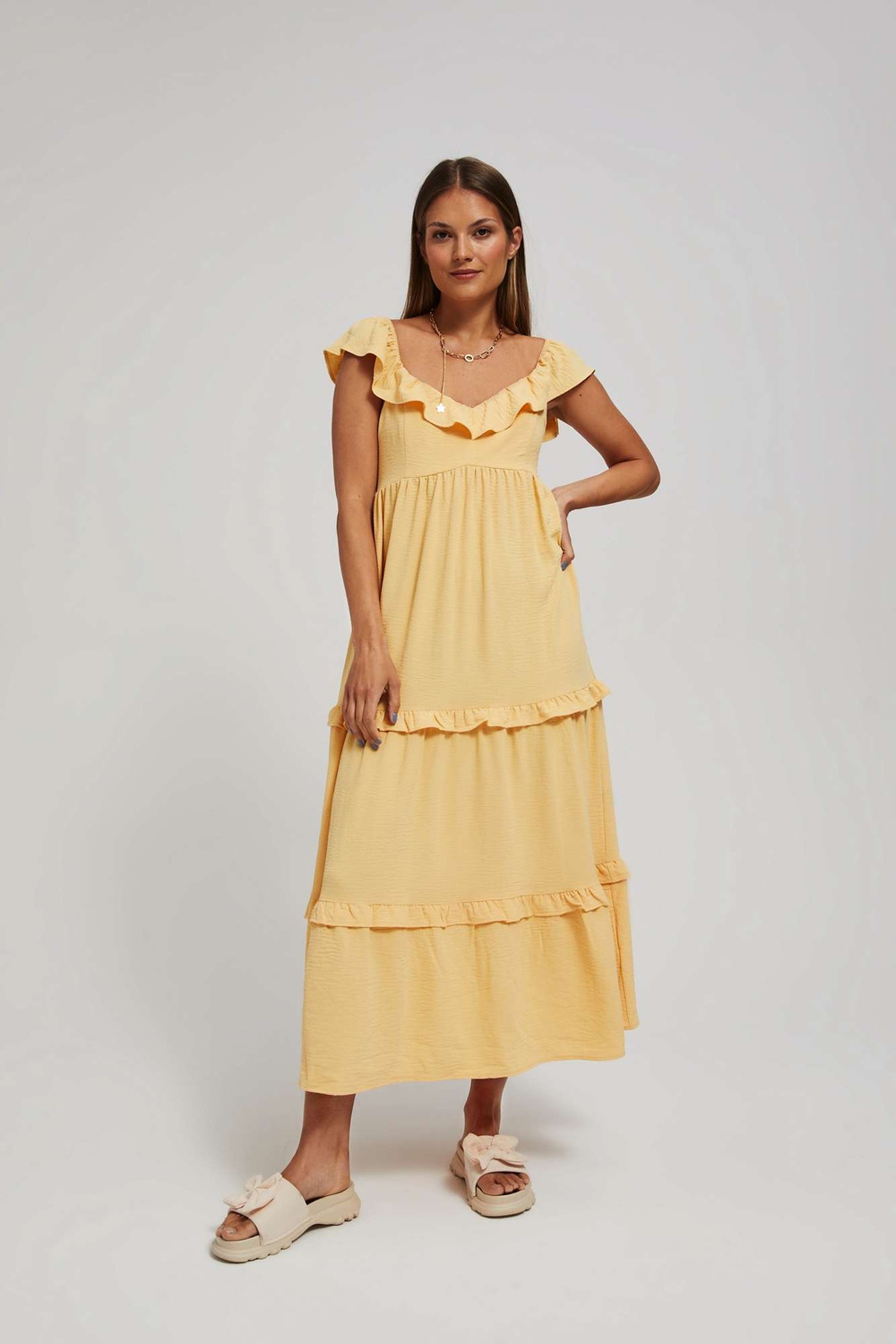 Marisse Women&#039;s Dress L-Su-4065 Vanilla