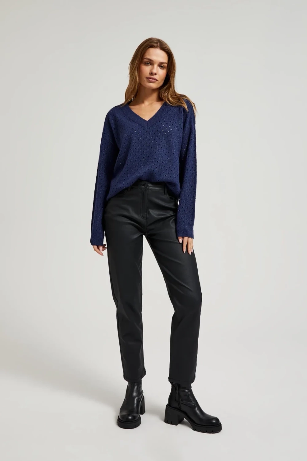 Marisse Women&#039;s Sweater Z-Sw-4520 Navy