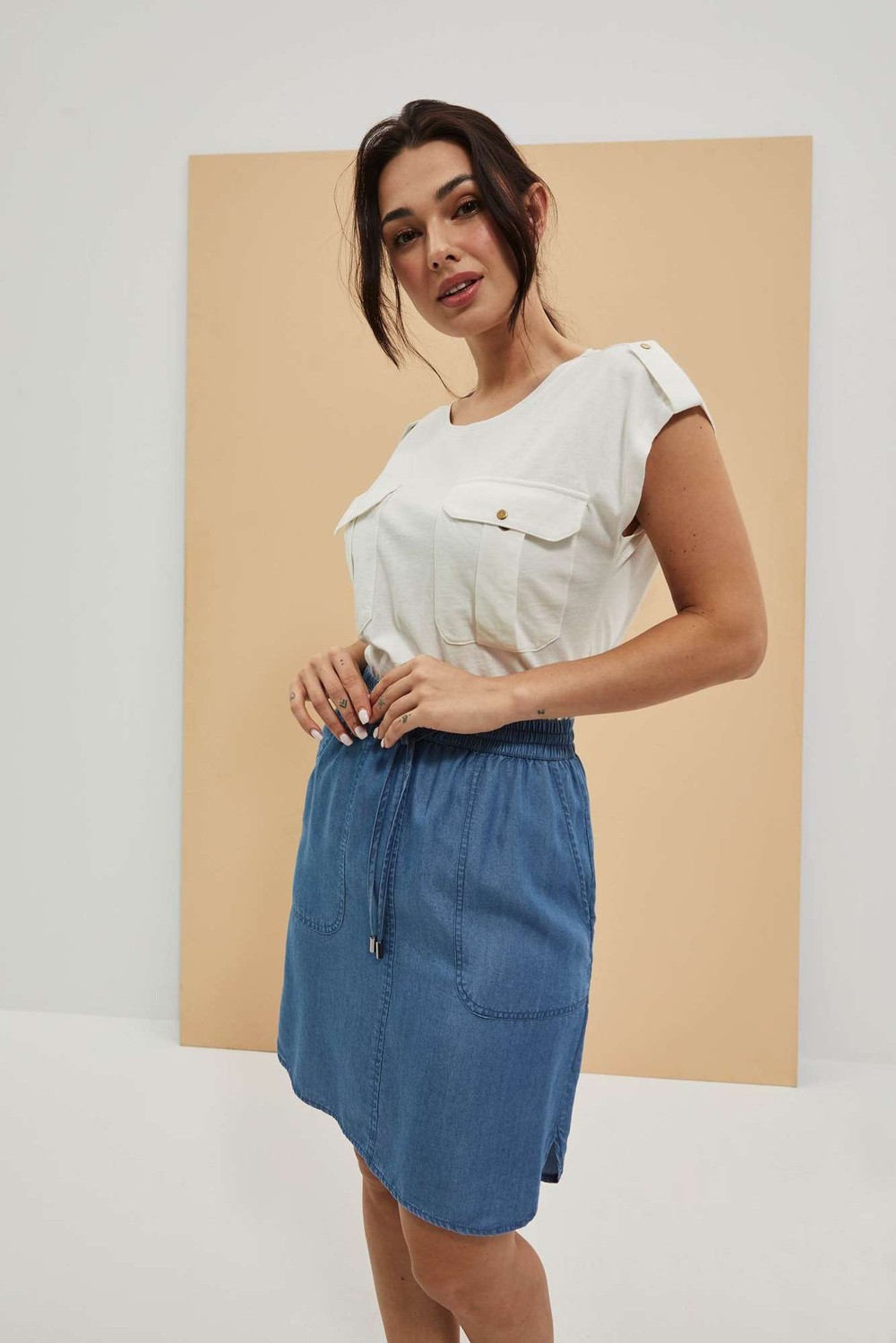 WOMEN&#039;S SKIRT L-SC-4005 BLUE