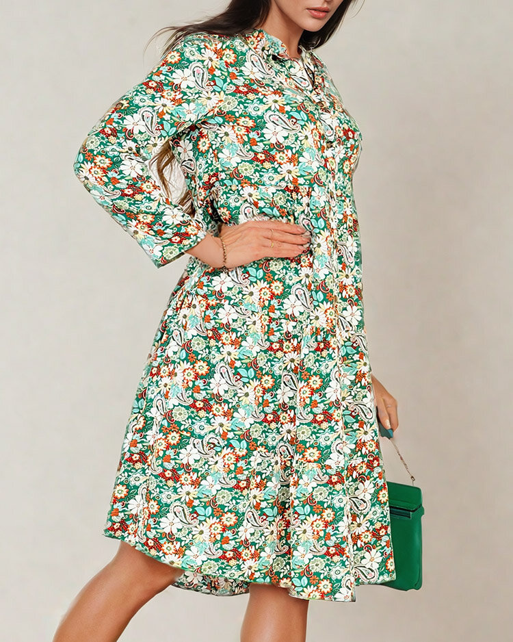 Resti Womens midi patterned dress