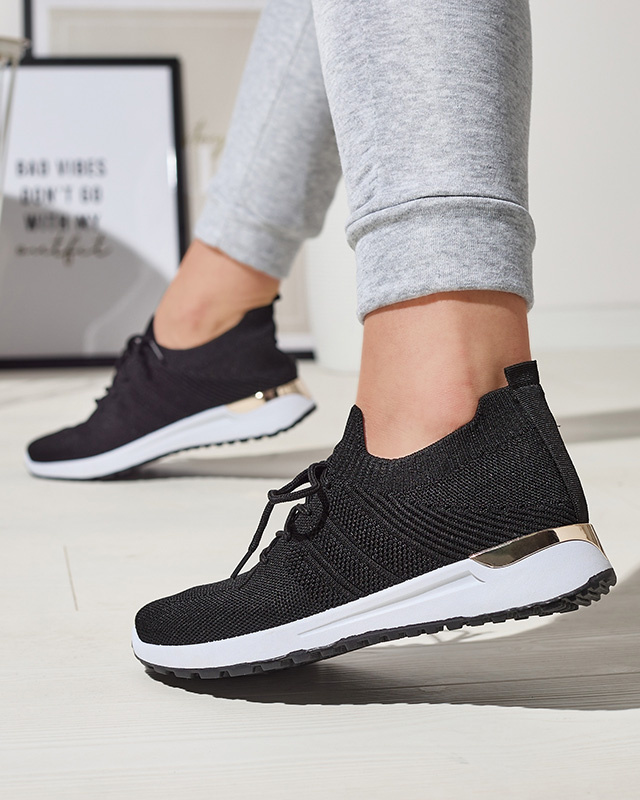 Resti Black woven sports shoes for women Ferroni - Footwear