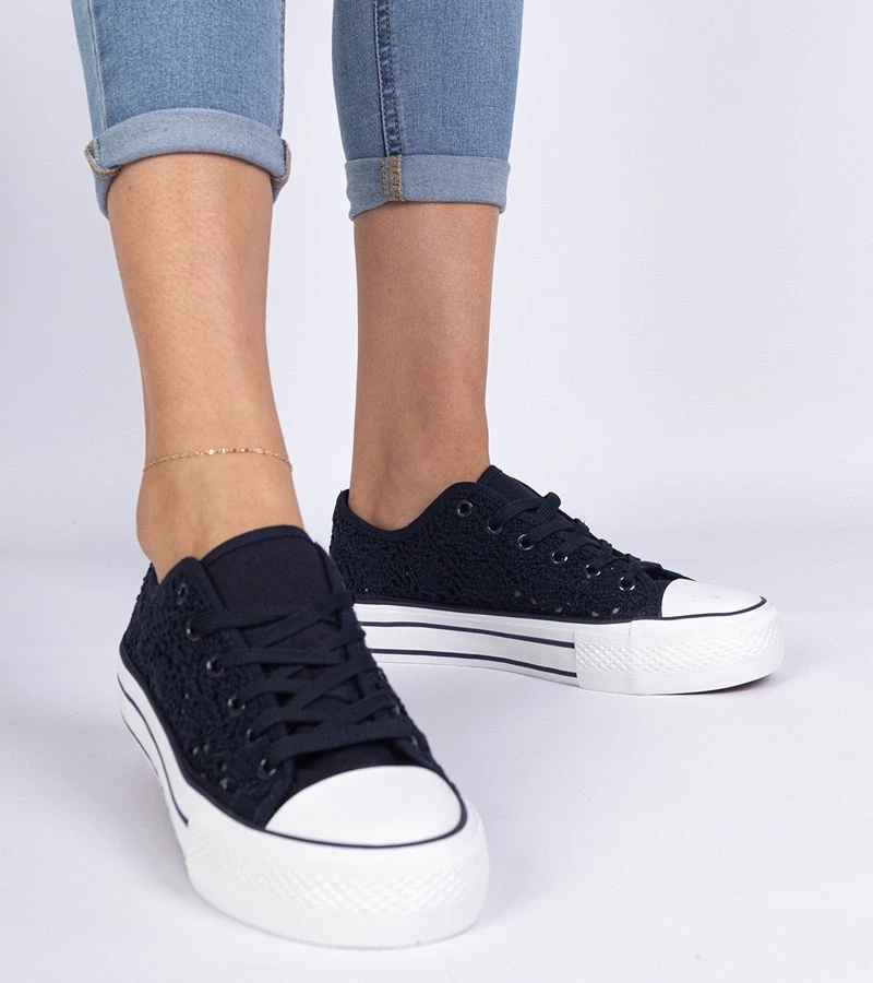 Gemre Pantofi sport bleumarin de damă perforați Fernansis