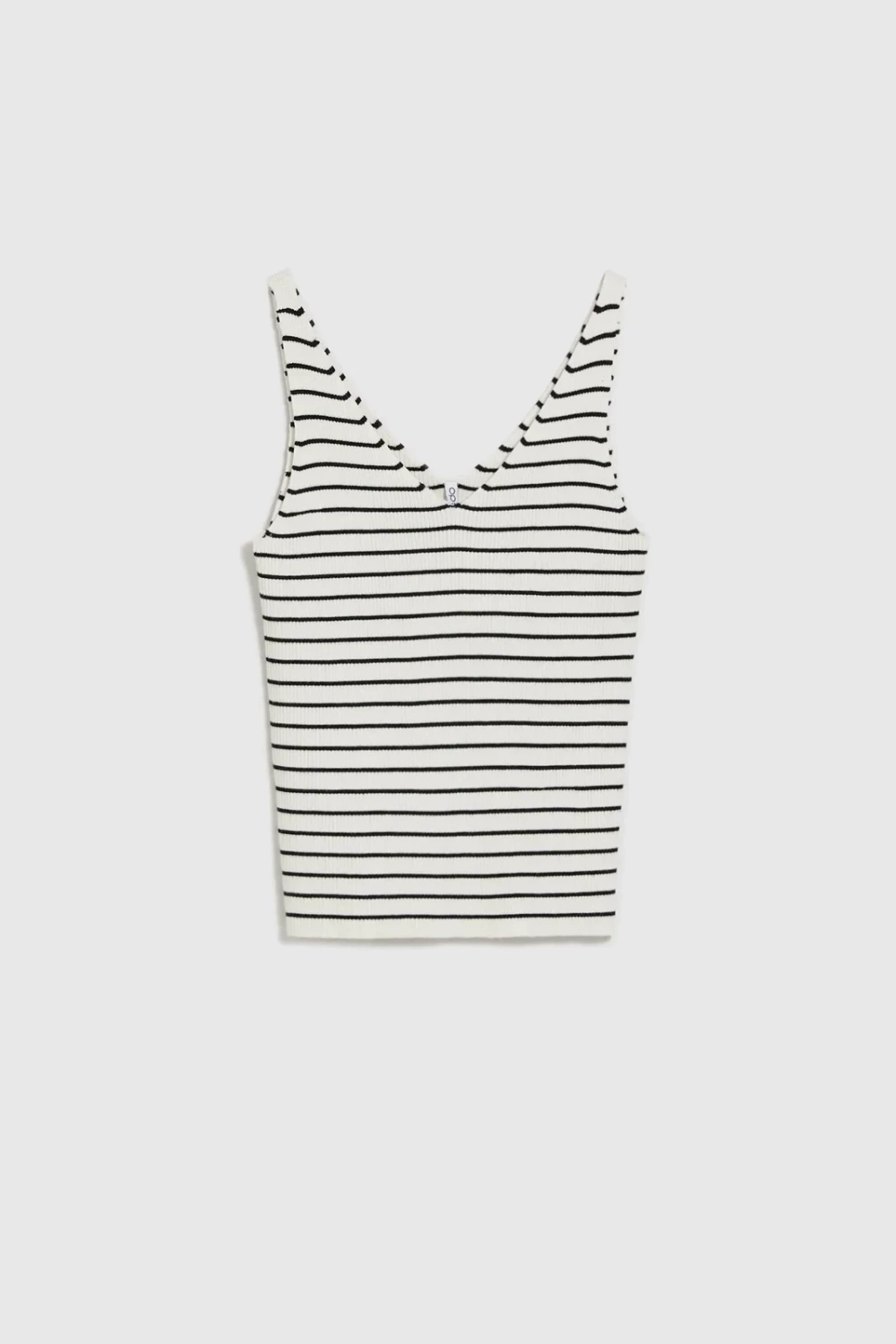 Marisse Beige Striped Cotton Top