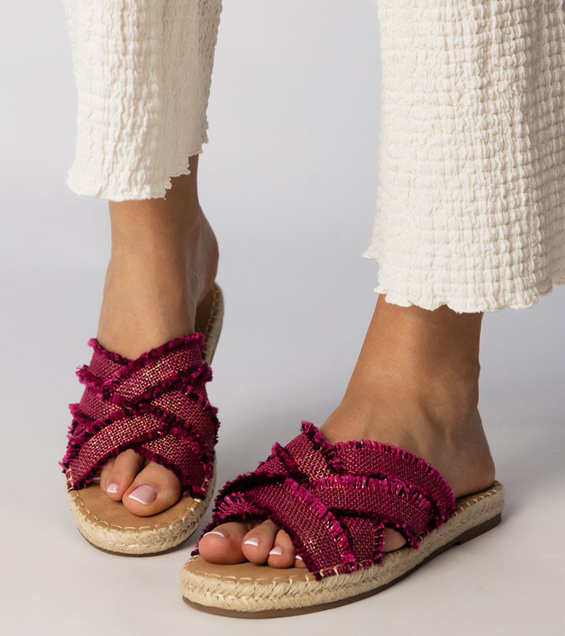D/CEO Pink espadrille flip-flops Berunda