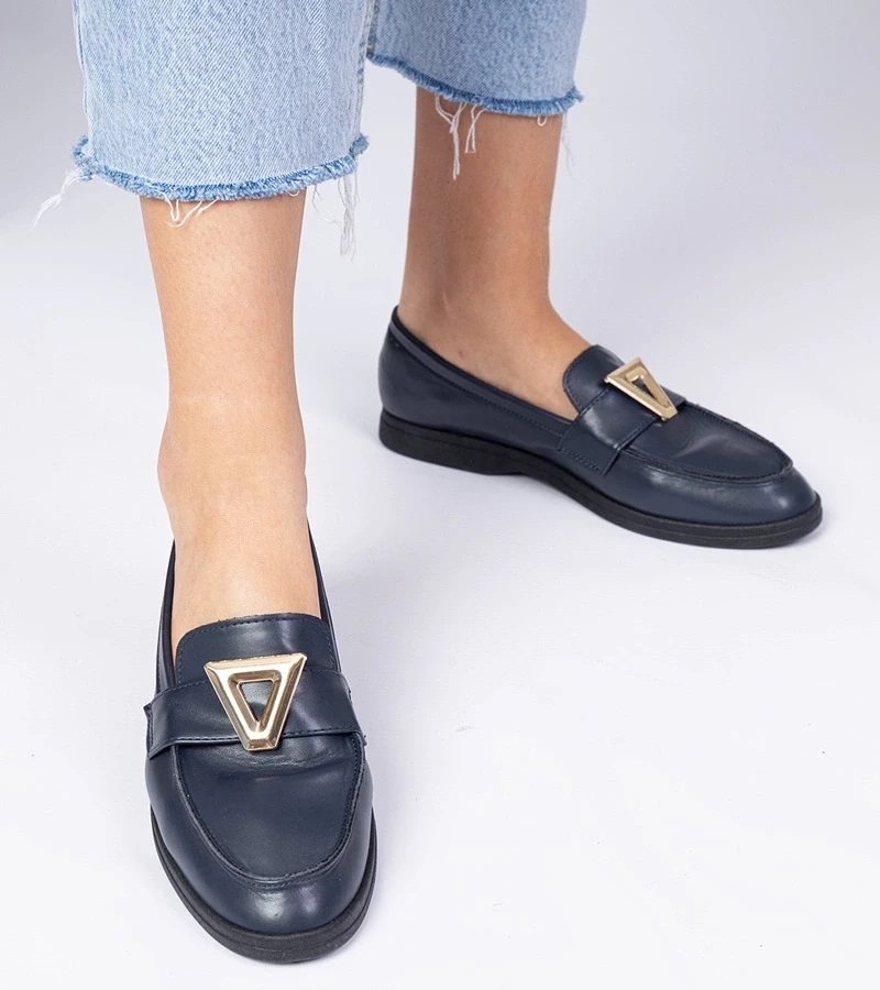 Gemre Pantofi damă bleumarin cu ornamente elegante Viletta