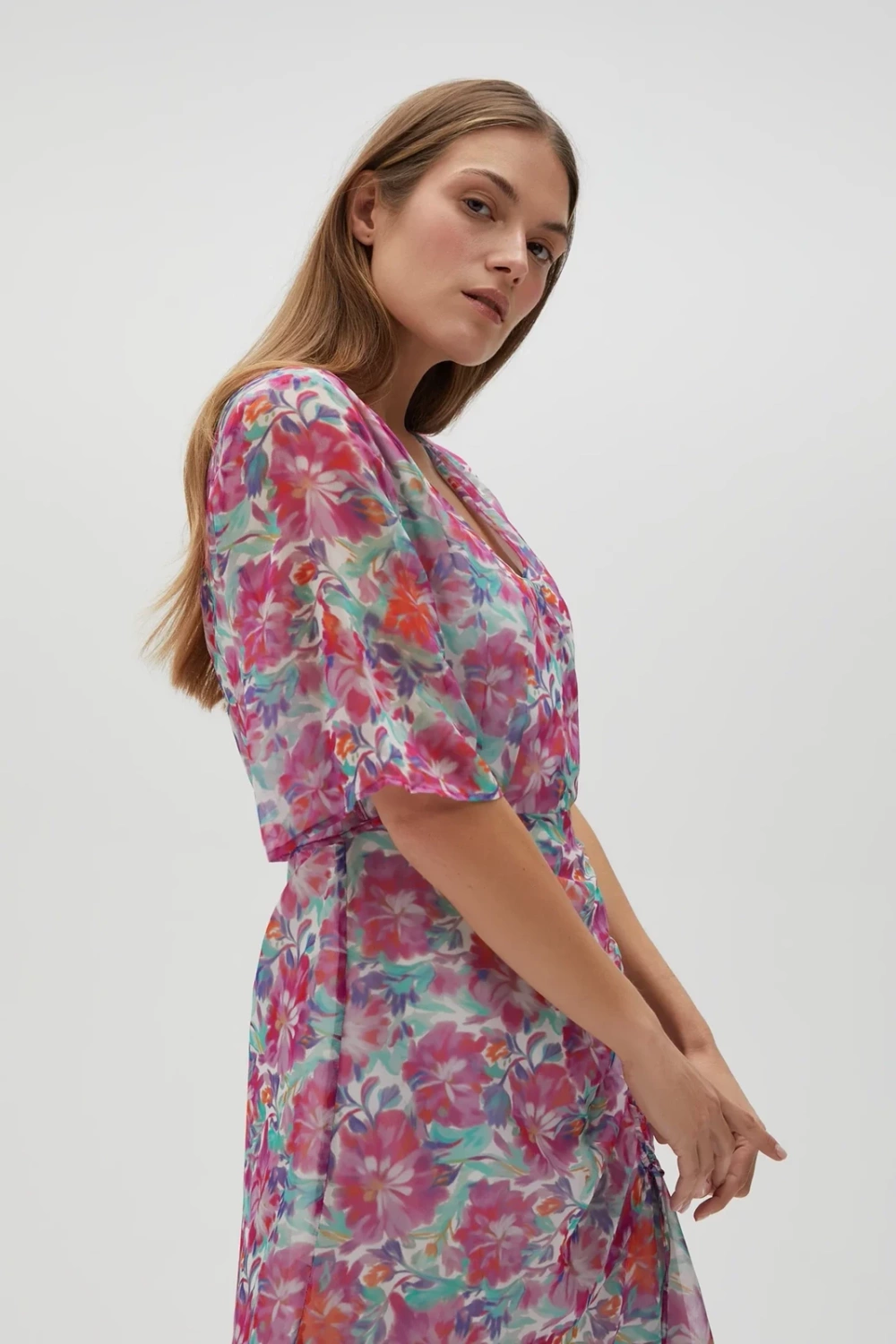 Marisse Women's Dress L-Su-4613 Fuchsia