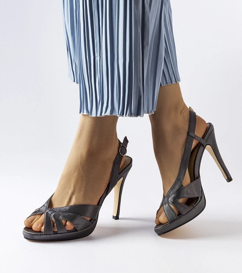 Gemre Sandale stiletto gri Alpaca