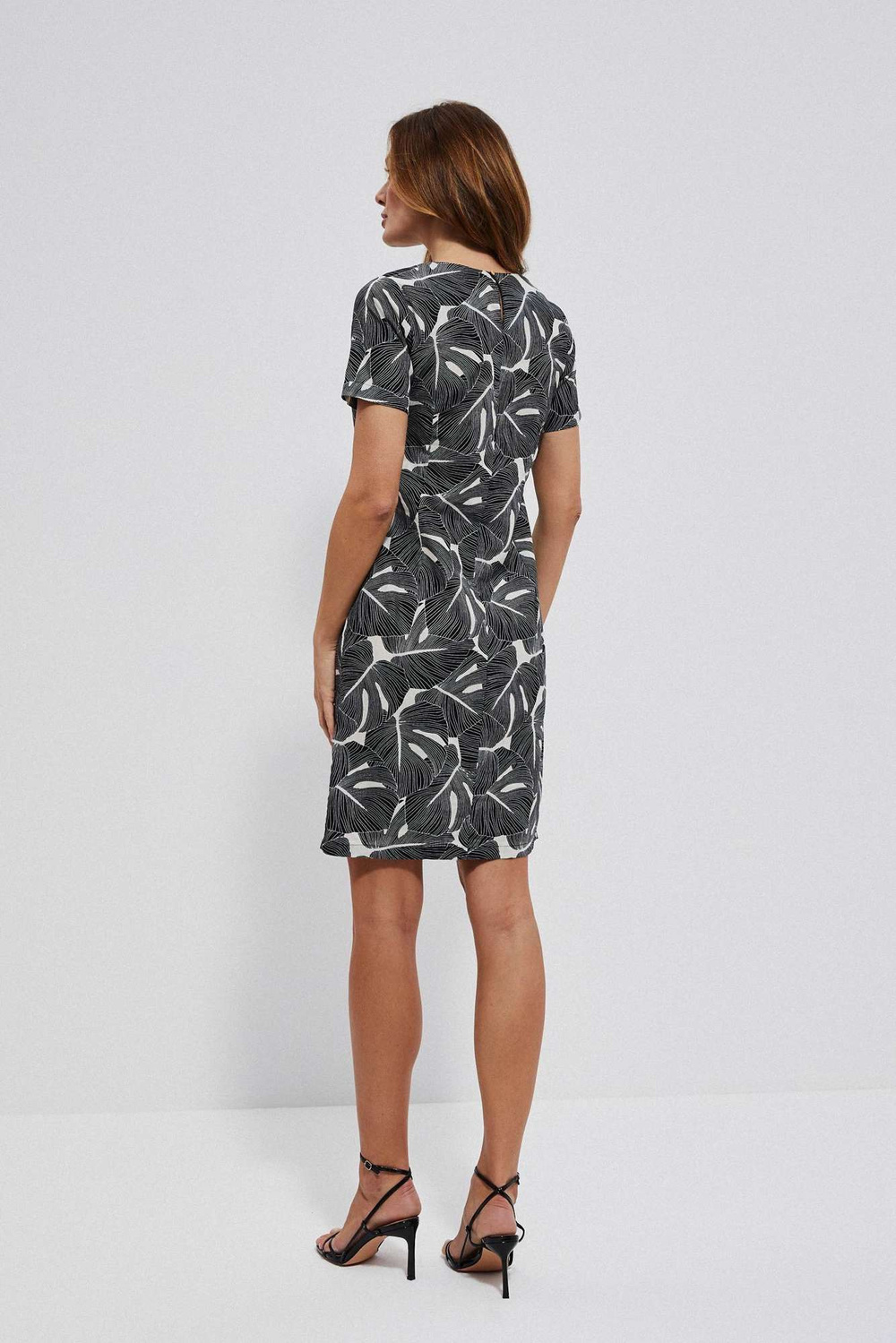 Marisse Linen Dress With Print L-Su-3755 L.Beige