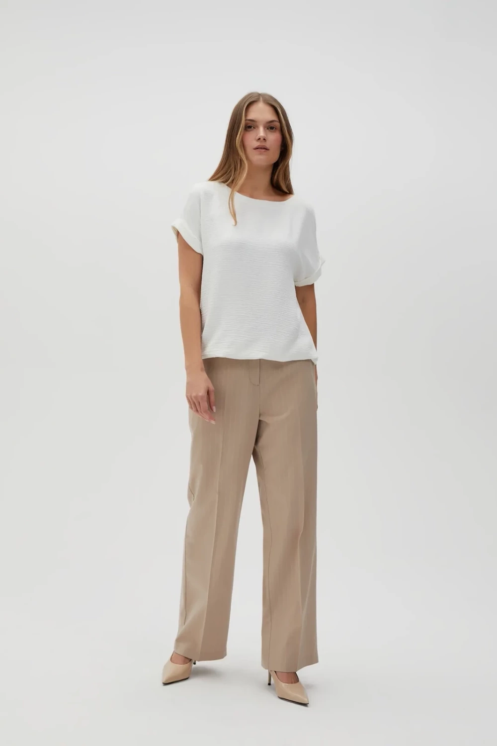 Marisse Women's Shirt L-Ko-4629 Off White