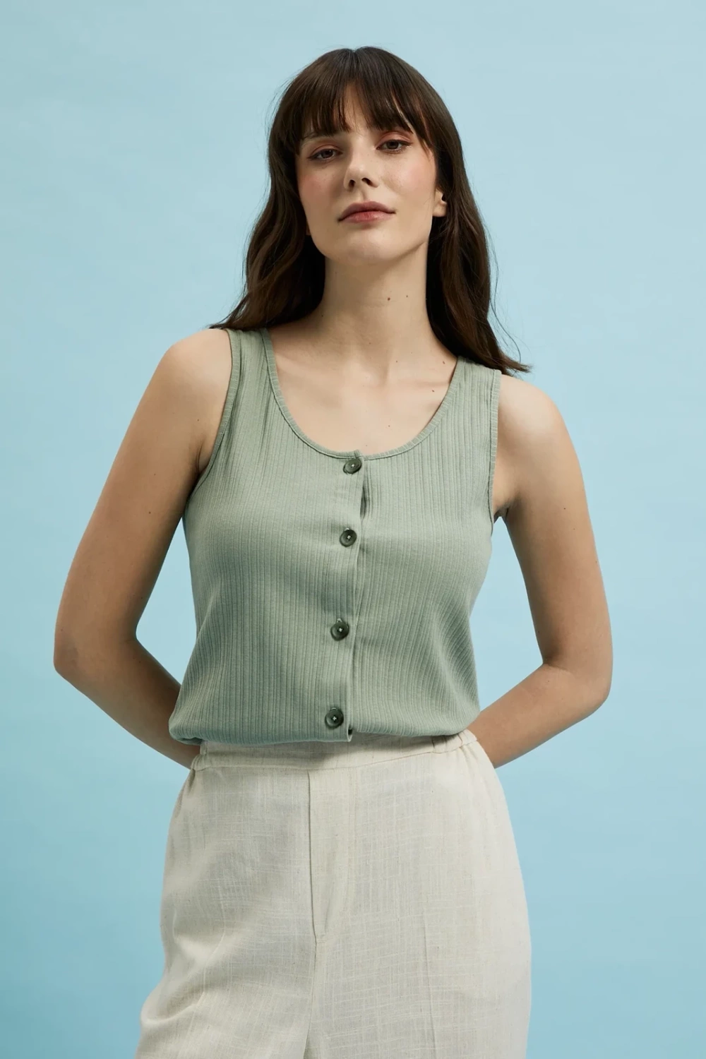 Marisse Women&#039;s Blouse L-Ts-4379 Olive