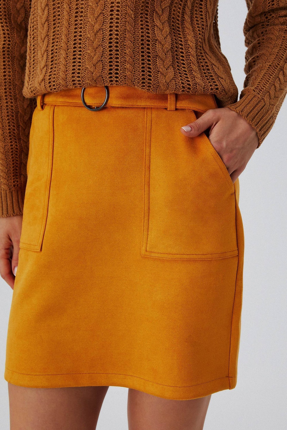 Marisse A-Line Skirt With Pockets Z-Sc-3614 Amber