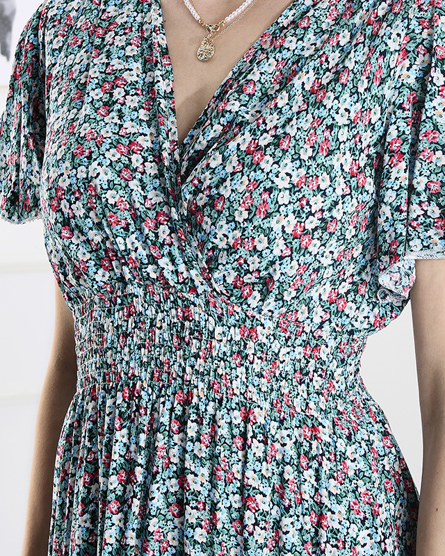 Resti Women's floral midi dress in blue- Clothing
