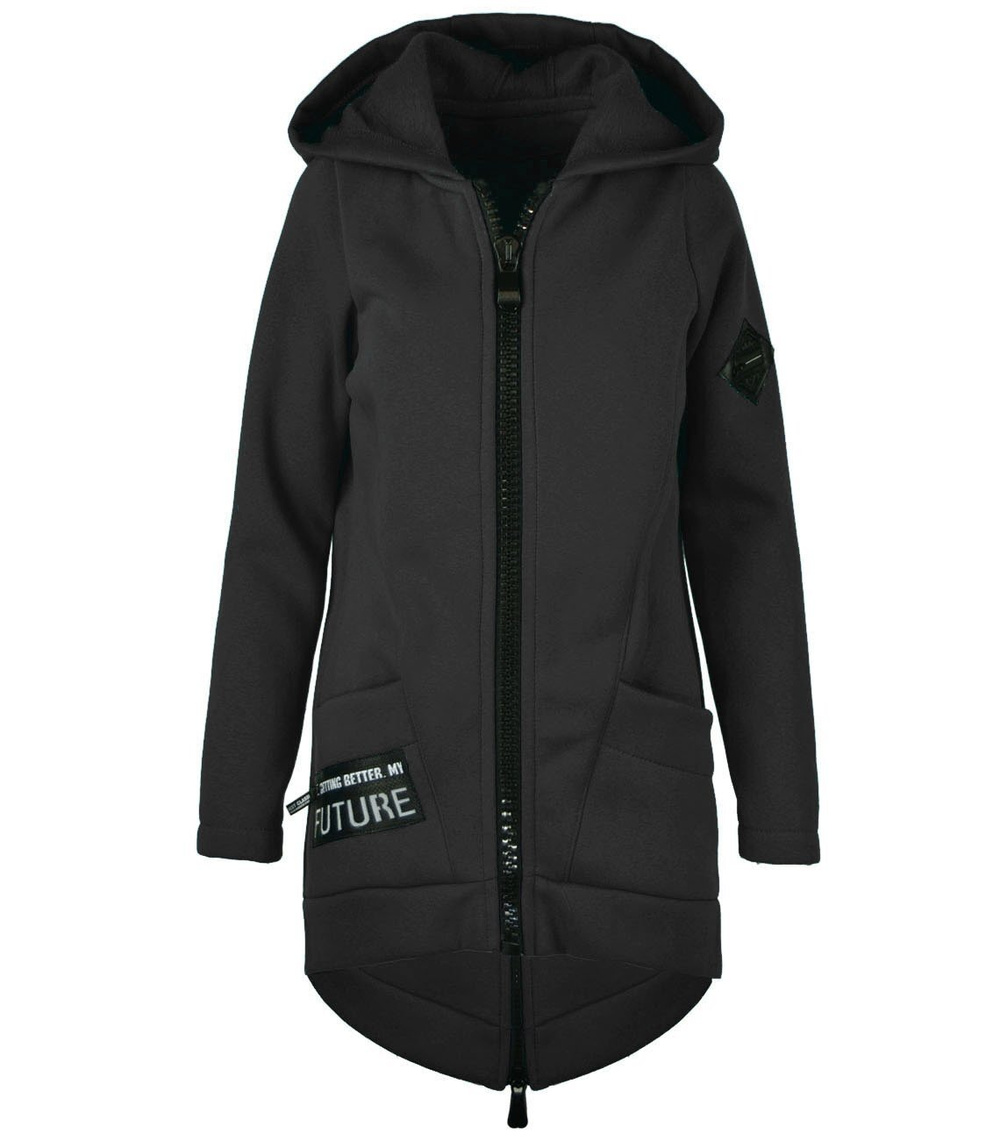 Pri Designer long parka sweatshirt thick warm