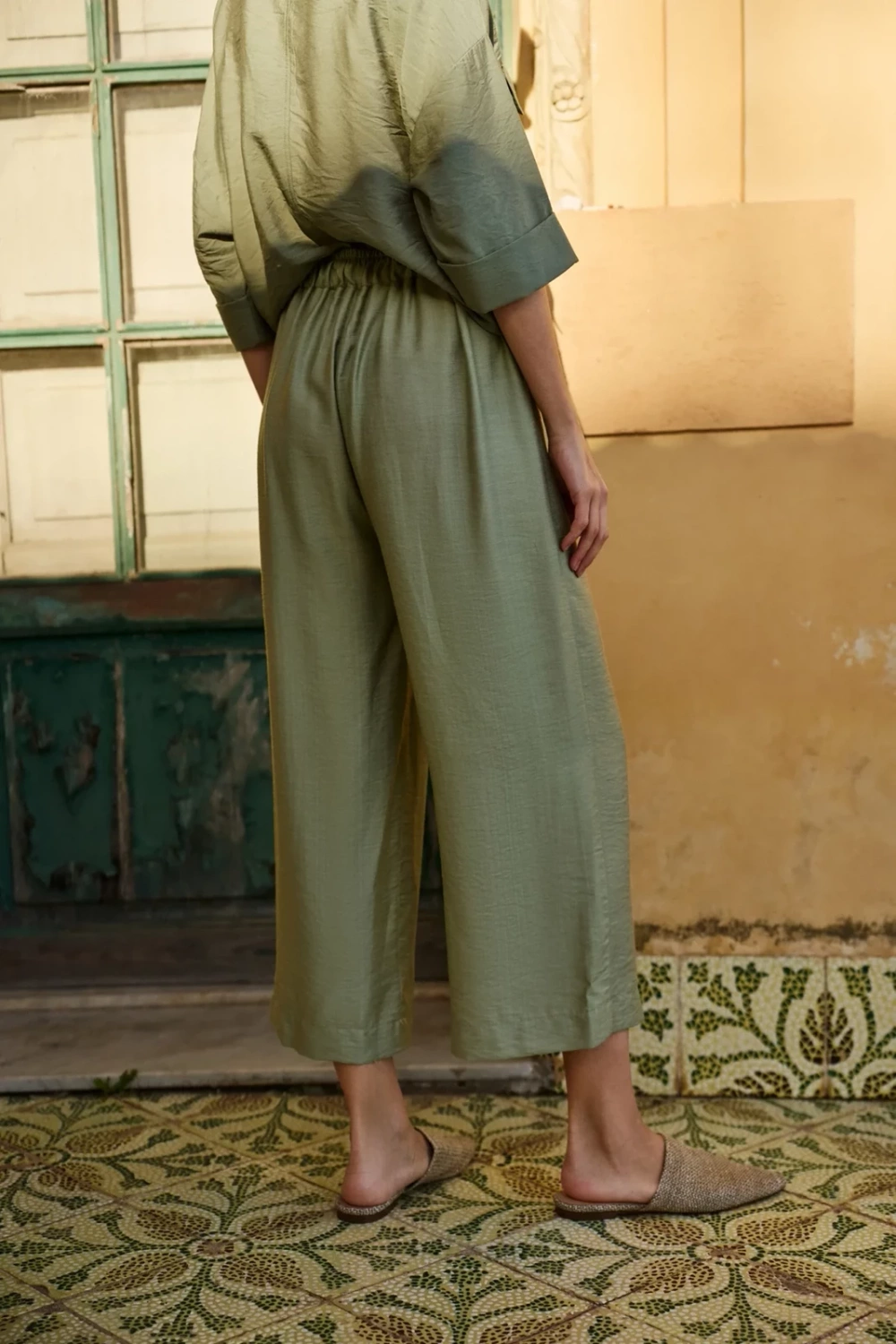 Marisse Women's Trousers L-Sp-4624 Olive