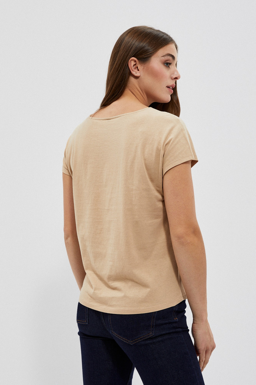 Marisse Women's T-Shirt L-Ts-4042 D.Beige
