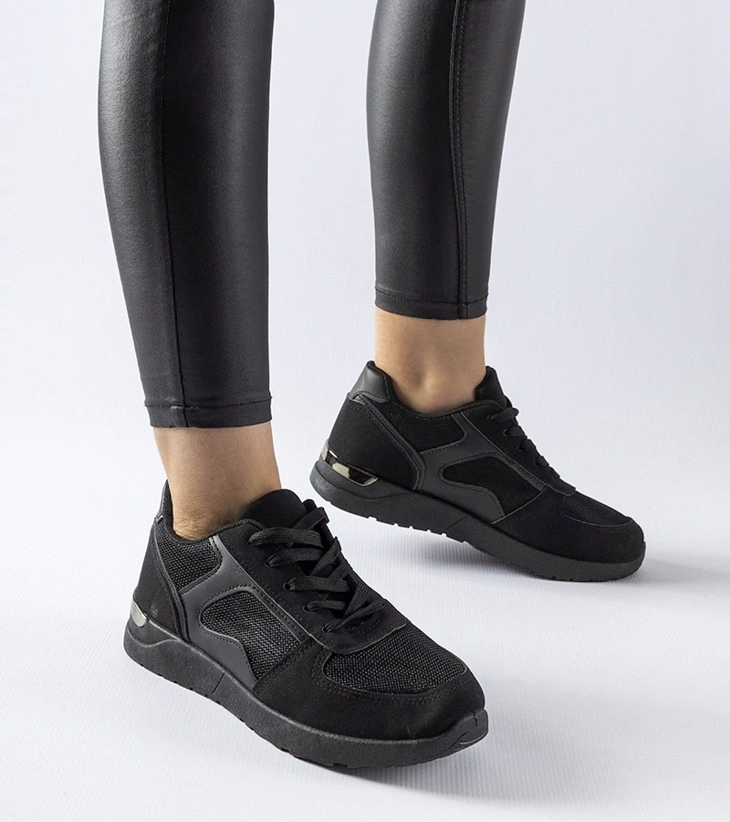 Gemre Sneakers negri din materiale combinate Gallo