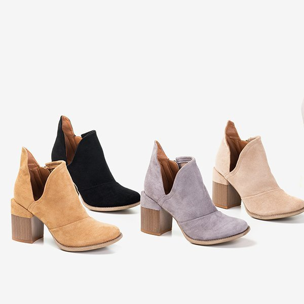 Resti Light brown women&#039;s ankle boots with Cintura cut-outs - Footwear