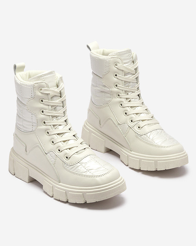 Resti Cream women&#039;s non-insulated bagger boots Qertera- Footwear