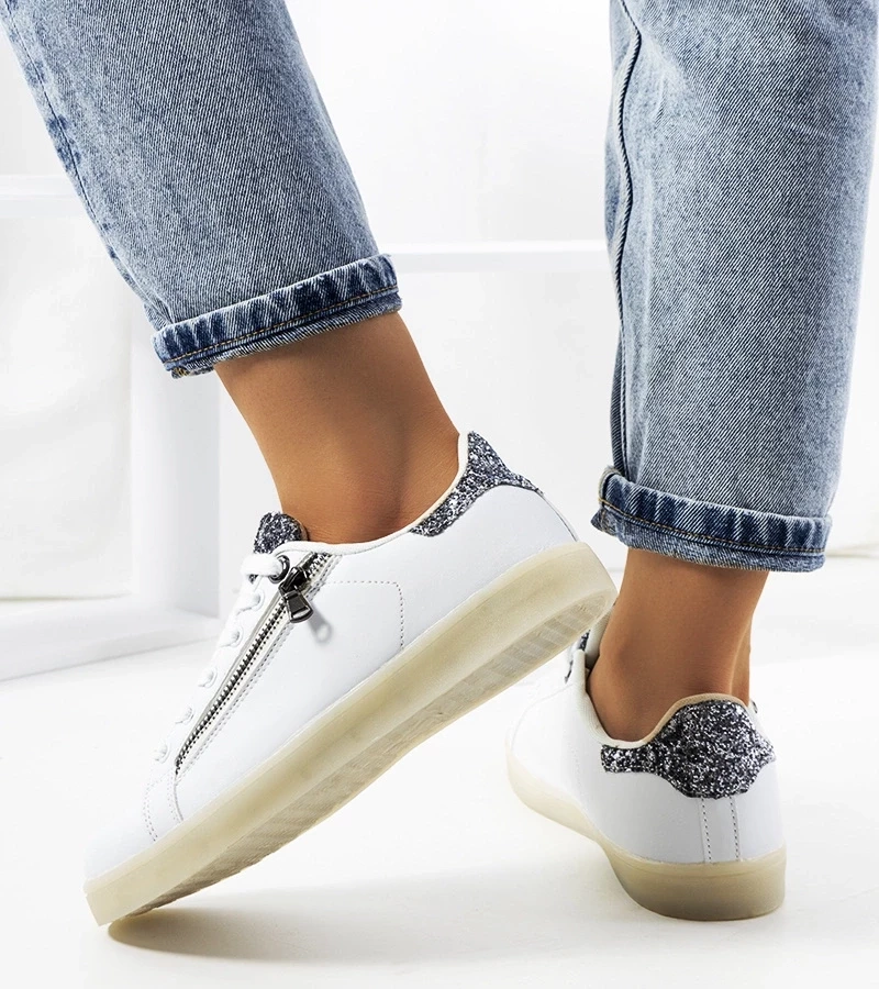 D/CEO White sneakers with led Caldwell