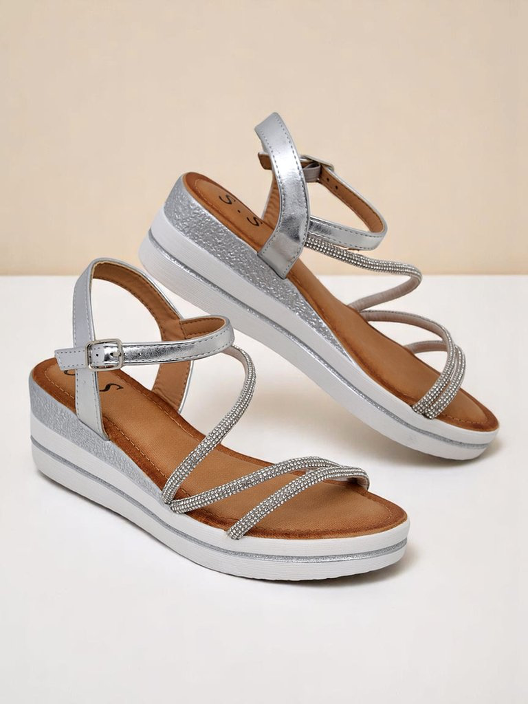 Resti Women’s wedge sandals with rhinestones Ballosa