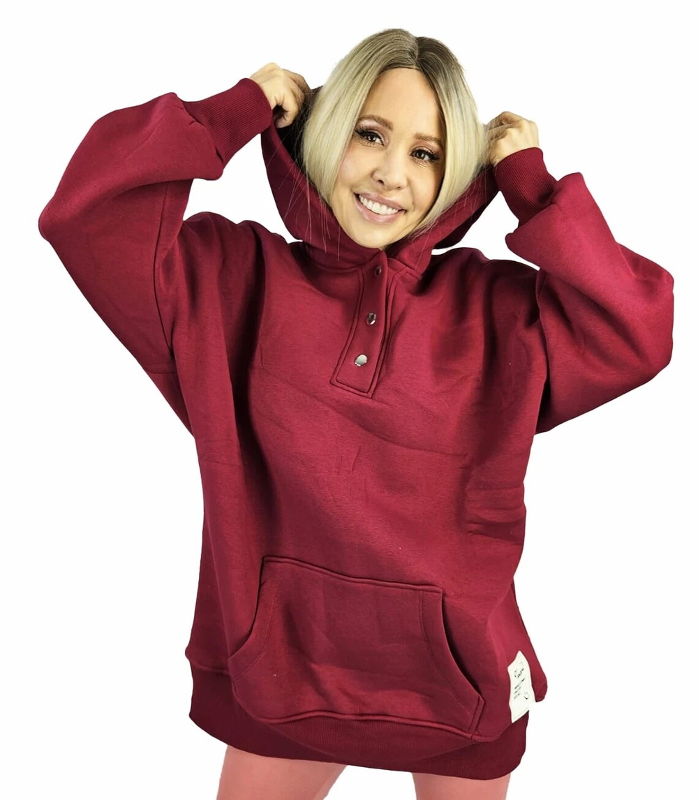 Pri Warm, smooth oversize hooded sweatshirt JANET