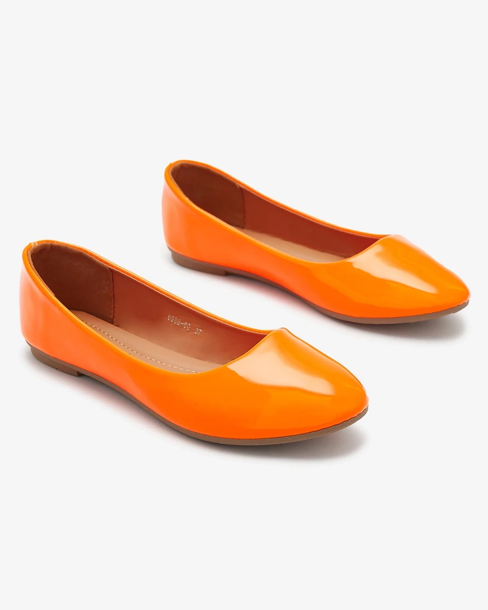 Resti Neon orange women&#039;s lacquered ballerinas Fama - Footwear