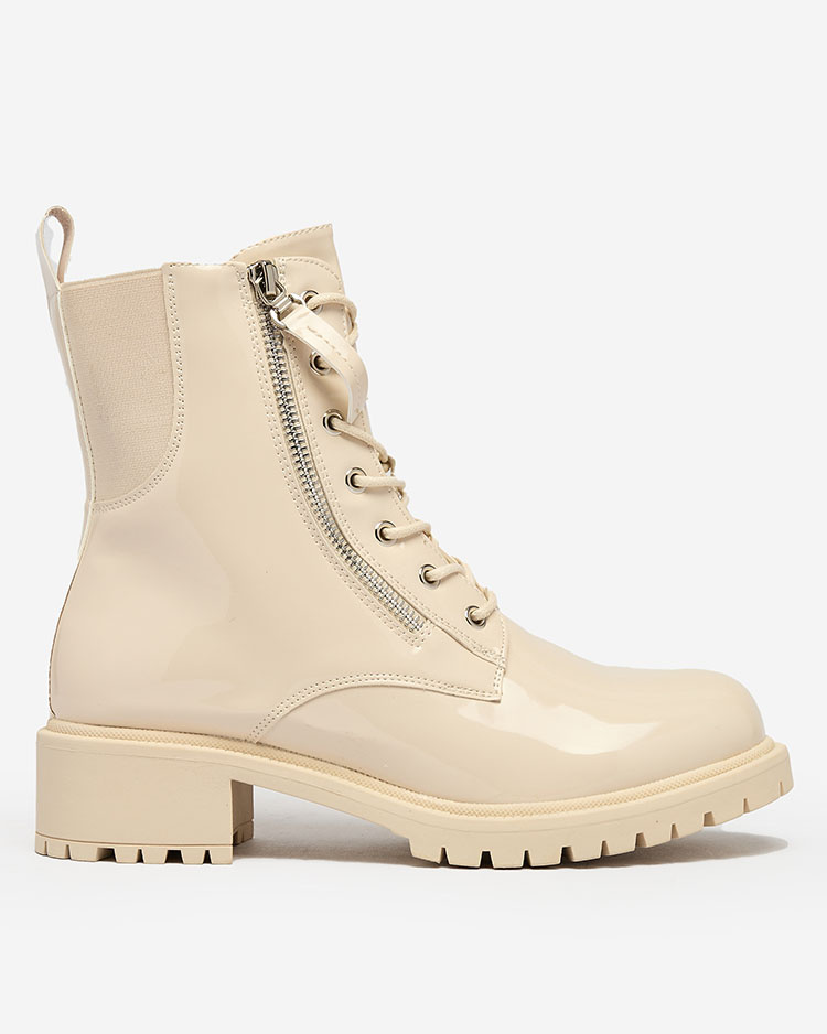 Resti Beige eco leather women&#039;s bagger boots Gaddaxa