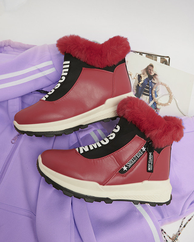 Resti Red women's insulated boots with fur Scherr- Footwear