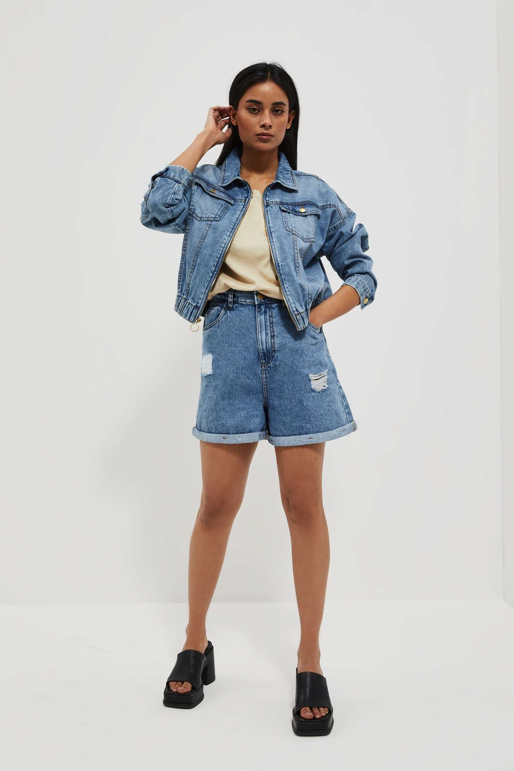 Marisse Women&#039;s Shorts L-Sh-4004 Blue