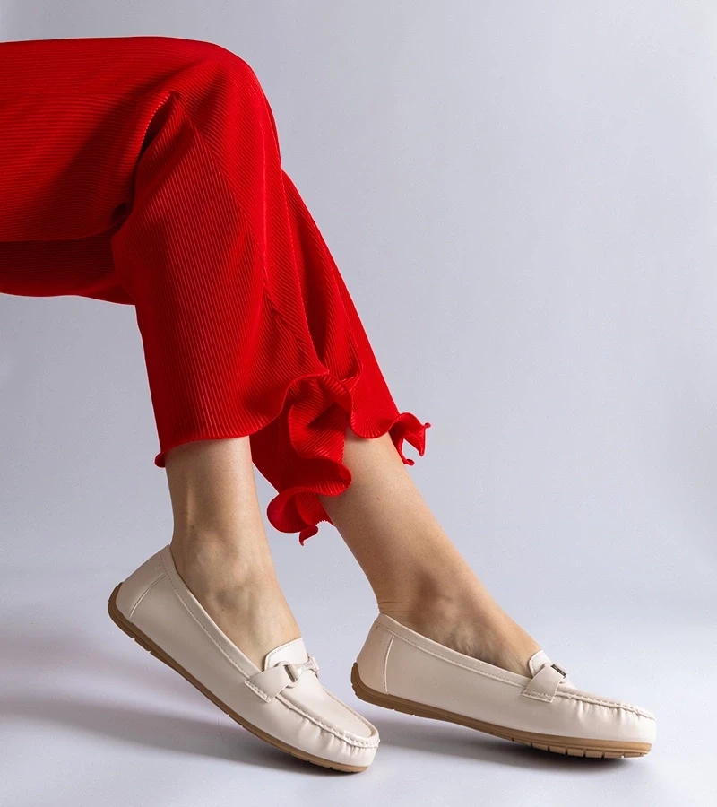 Gemre Mocasini clasici bej din piele ecologică Pelayo