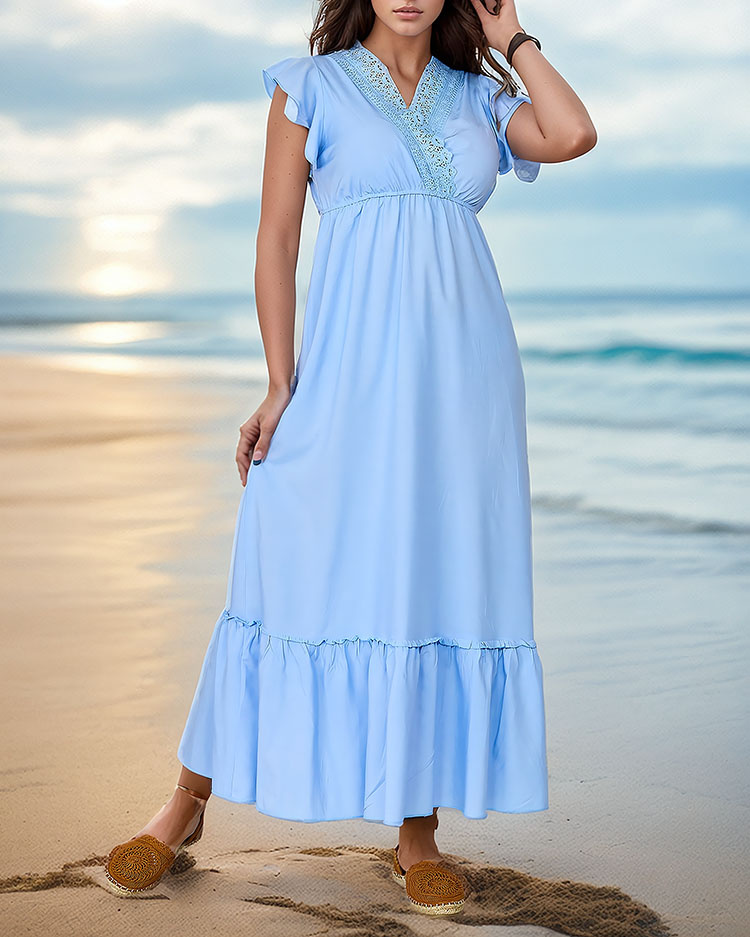 Resti Women's Long Dress with Lace