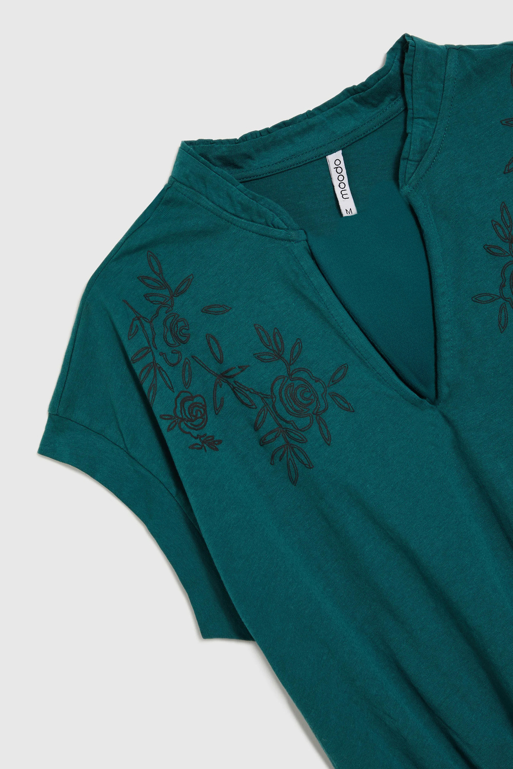 Marisse Navy Blue Cotton Blouse