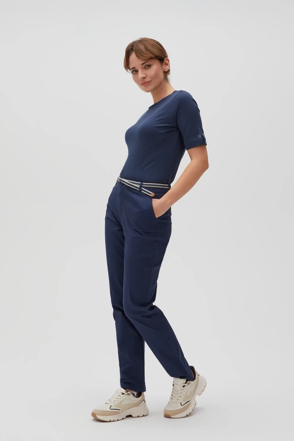 Marisse Women's Trousers L-Sp-4600 Navy